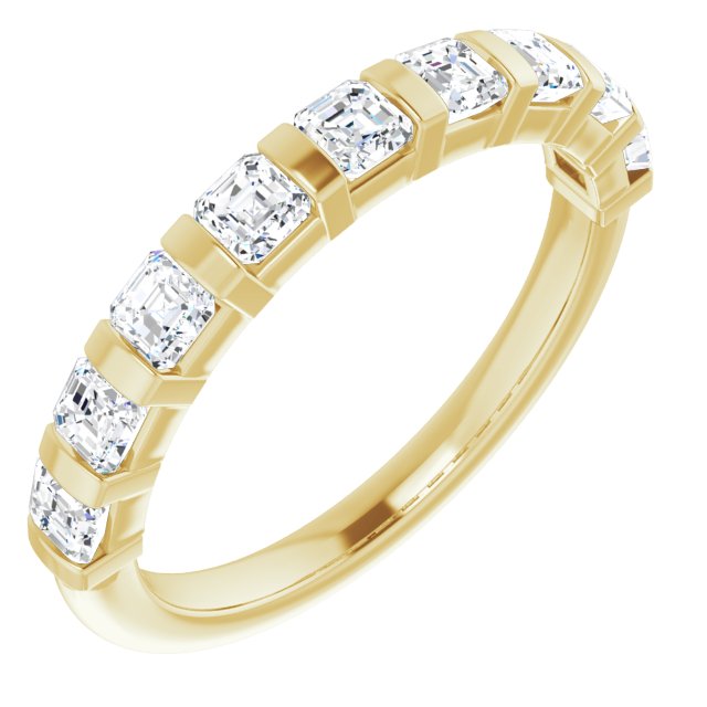 14k Yellow 9/10 Ctw Natural Diamond Anniversary Band