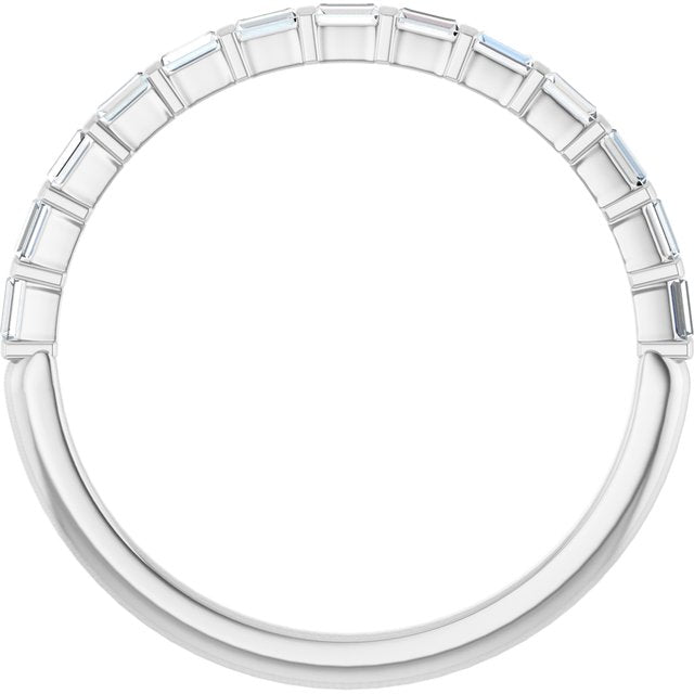 14k White 1/5 Ctw Natural Diamond Anniversary Band
