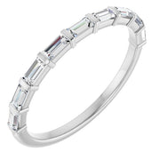 14k White 3/8 Ctw Natural Diamond Anniversary Band