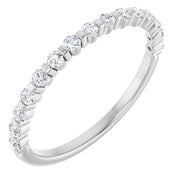 14k White 1/5 Ctw Natural Diamond Anniversary Band