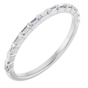 14k White 1/5 Ctw Natural Diamond Anniversary Band