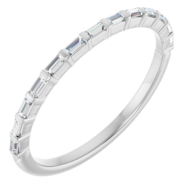 14k White 1/5 Ctw Natural Diamond Anniversary Band
