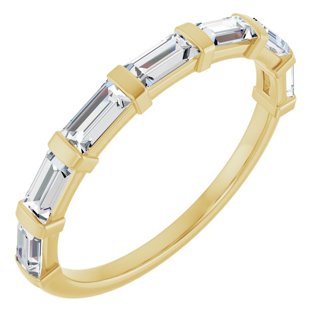 14k Yellow 5/8 Ctw Natural Diamond Anniversary Band