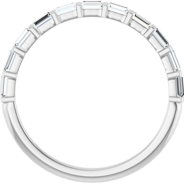 14k White 1/5 Ctw Natural Diamond Anniversary Band