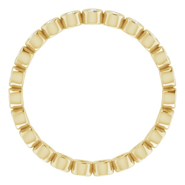 14K Yellow 1/3 CTW Natural Diamond Eternity Band Size 6