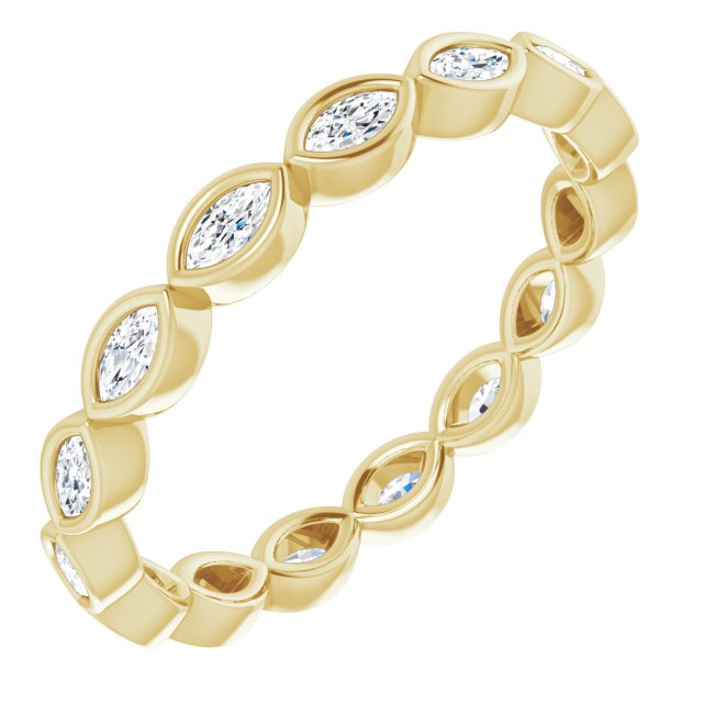 14K Yellow 1/2 CTW Natural Diamond Eternity Band Size 6
