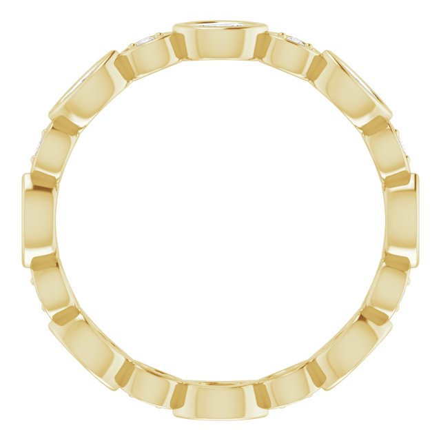 14K Yellow 3/8 CTW Natural Diamond Eternity Band Size 6