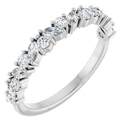 14K White 1/2 CTW Natural Diamond Anniversary Band