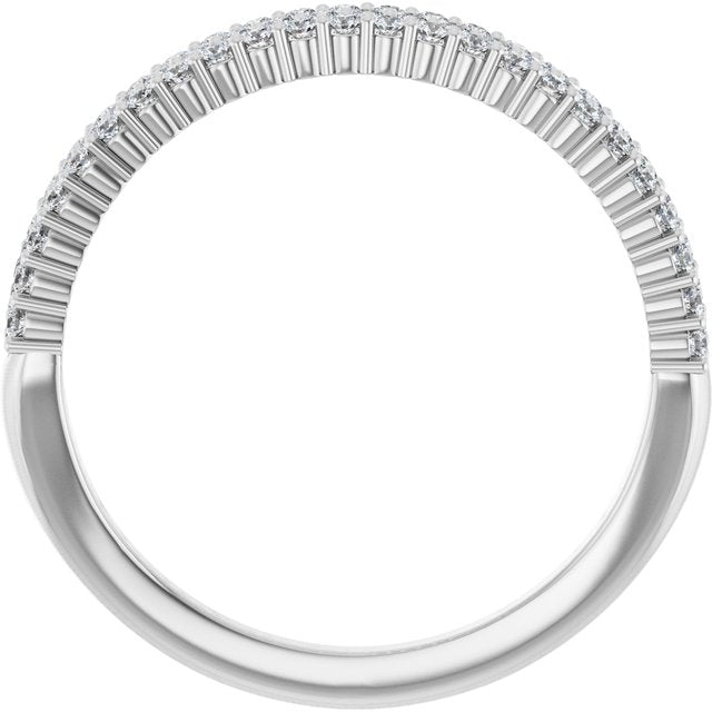 14k White 1/3 Ctw Natural Diamond Anniversary Band