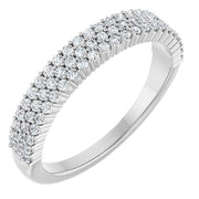 14k White 1/3 Ctw Natural Diamond Anniversary Band