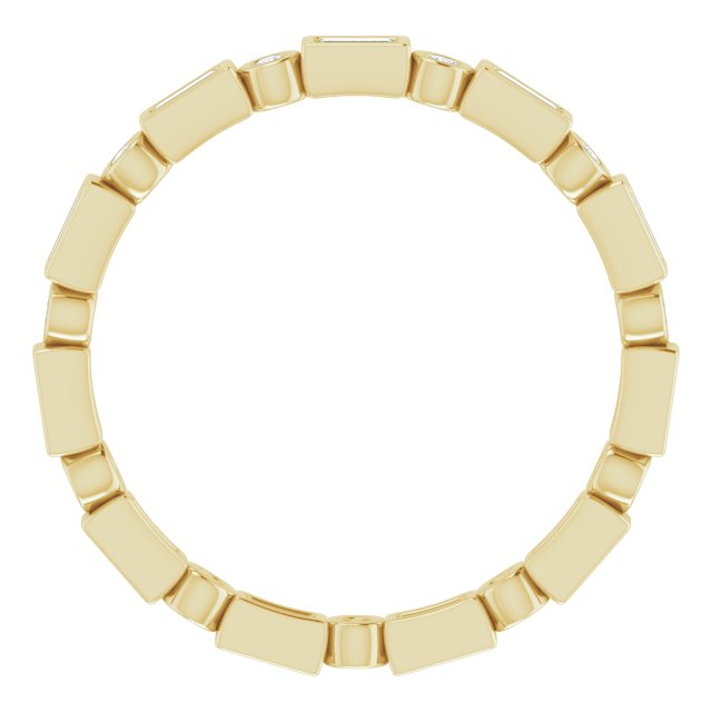 14K Yellow 1/3 CTW Natural Diamond Eternity Band Size 6
