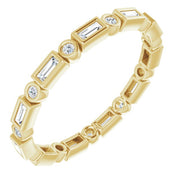 14K Yellow 1/3 CTW Natural Diamond Eternity Band Size 6