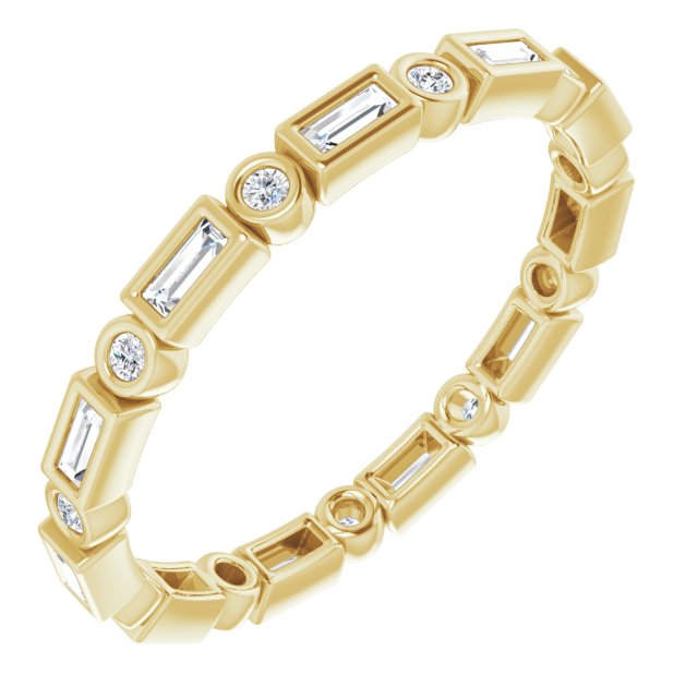 14K Yellow 1/3 CTW Natural Diamond Eternity Band Size 6