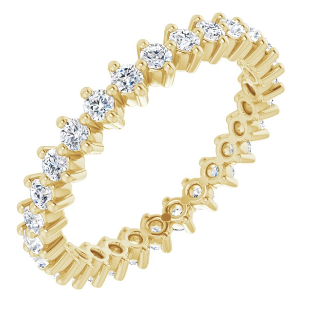 14k Yellow 1/2 Ctw Natural Diamond Eternity Band