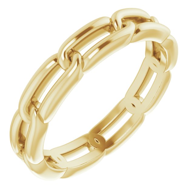 14k Yellow 3 Mm Link Band Size 5
