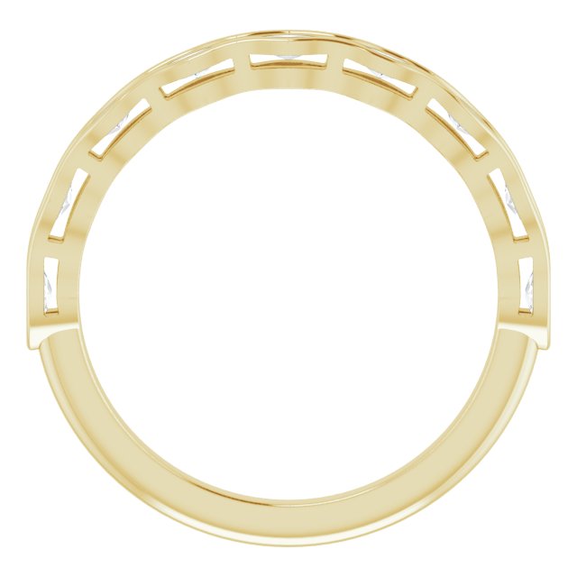 14k Yellow 3/8 Ctw Natural Diamond Anniversary Band