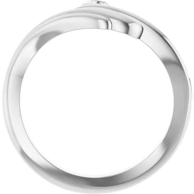 14k White Freeform Bypass Ring