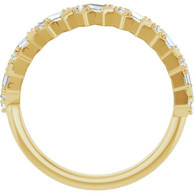 14K Yellow 1/2 CTW Natural Diamond Anniversary Band