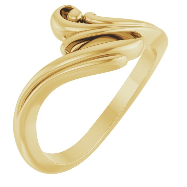 14k Yellow Freeform Bypass Ring