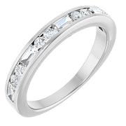 14k White 1/2 Ctw Natural Diamond Anniversary Band