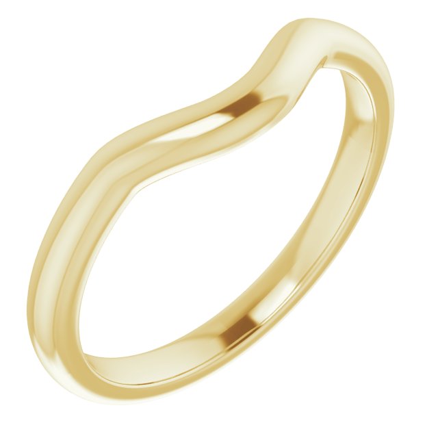 14k Yellow Band For 6.5 Mm Round Ring