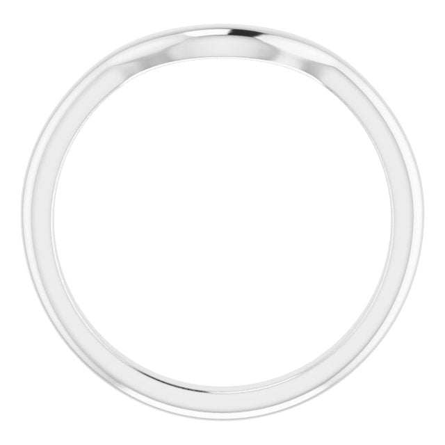 14K White Band for 6.5 mm Round Ring
