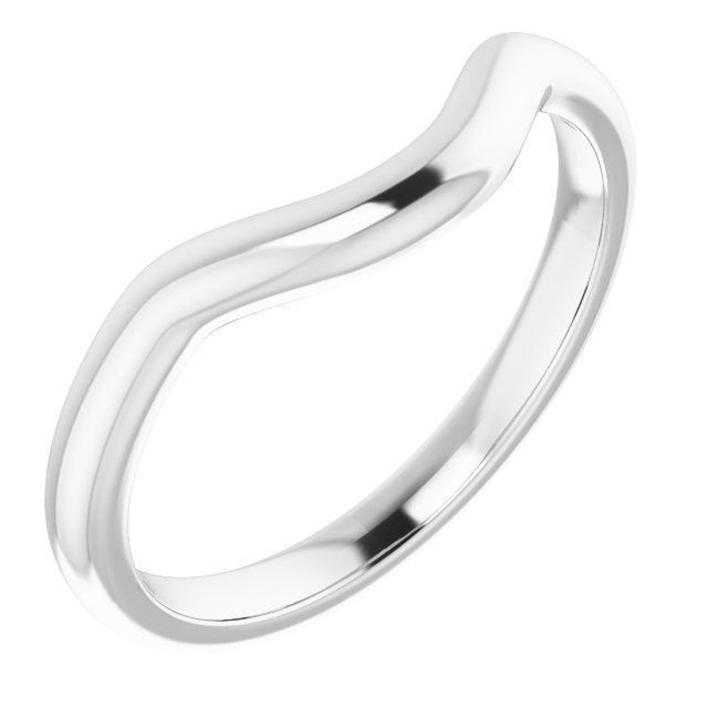 14K White Band for 9 mm Round Ring