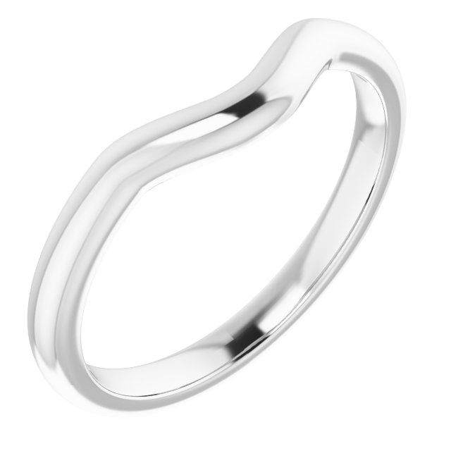 14k White Band For 6 Mm Round Ring