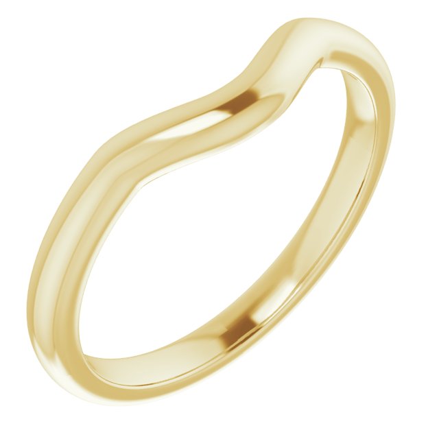 14k Yellow Band For 6 Mm Round Ring