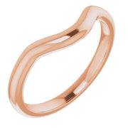 14K Rose Band for 8.2 mm Round Ring