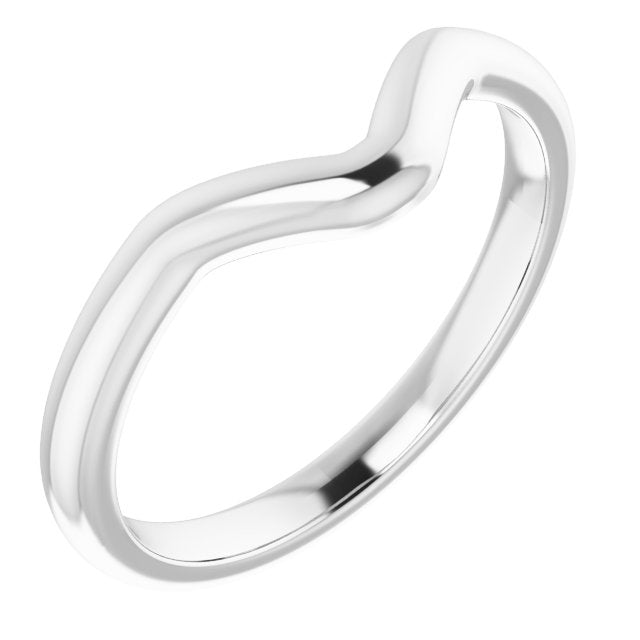 14K White Band for 8x4 mm Marquise Ring
