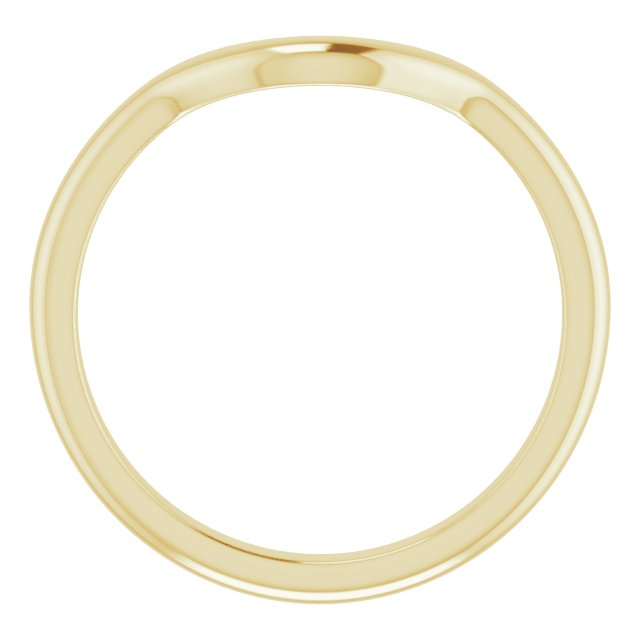14K Yellow Band for 9x7 mm Oval Ring