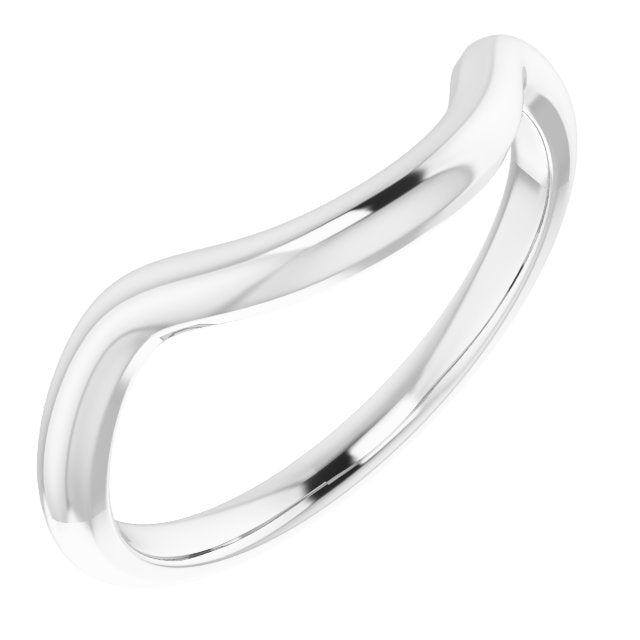 14K White Band for 8.8 mm Round Ring