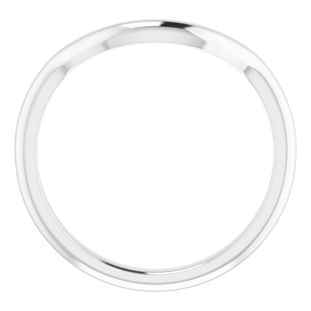 14K White Band for 8.8 mm Round Ring