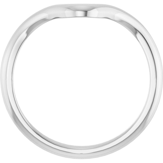 14k White Band For 12x6 Mm Marquise Ring