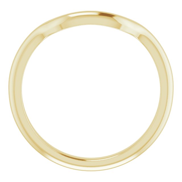 14K Yellow Band for 7x5 mm Emerald Ring