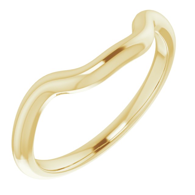 14K Yellow Band for 7x5 mm Emerald Ring