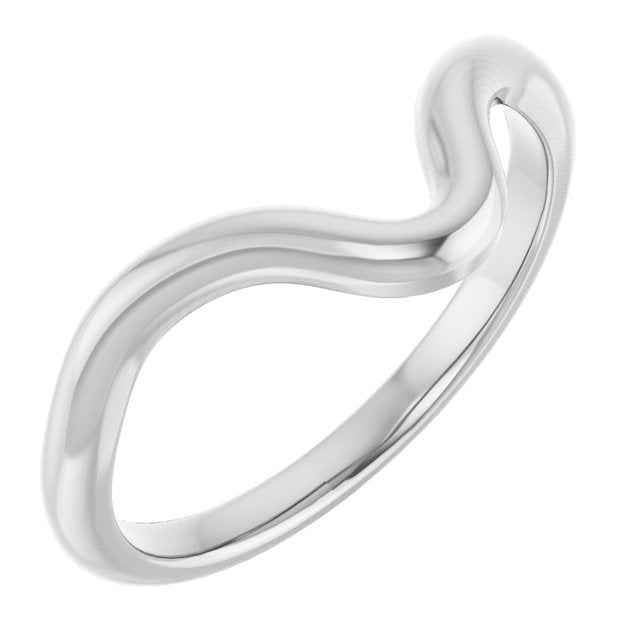 14k White Band For 12x6 Mm Marquise Ring