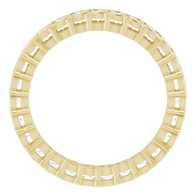 14k Yellow 7/8 Ctw Natural Diamond Eternity Band Size 7
