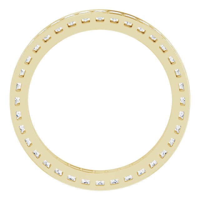14k Yellow 7/8 Ctw Natural Diamond Eternity Band Size 7