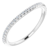 14K White 1/8 CTW Natural Diamond Band