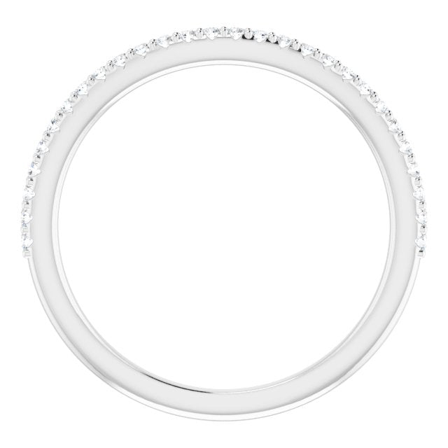 14K White 1/8 CTW Natural Diamond Band