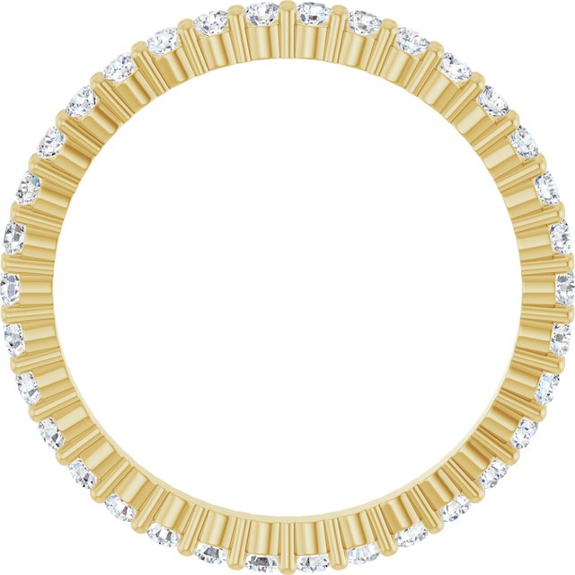 14K Yellow 1/2 CTW Lab-Grown Diamond Eternity Band Size 5