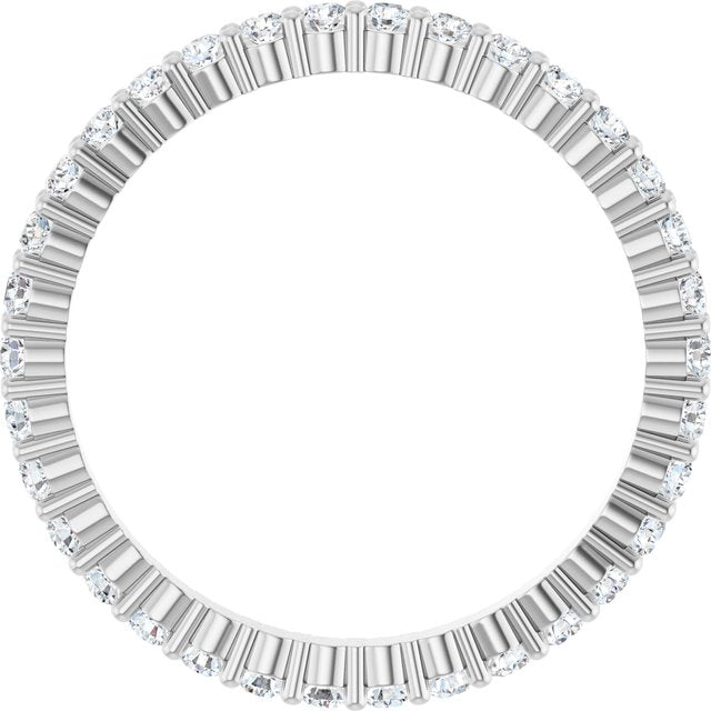 14k White 1/2 Ctw Lab-grown Diamond Eternity Band Size 5