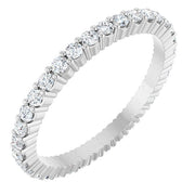 14k White 1/2 Ctw Lab-grown Diamond Eternity Band Size 5