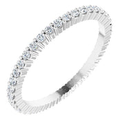14k White 3/8 Ctw Diamond Eternity Band Size 6