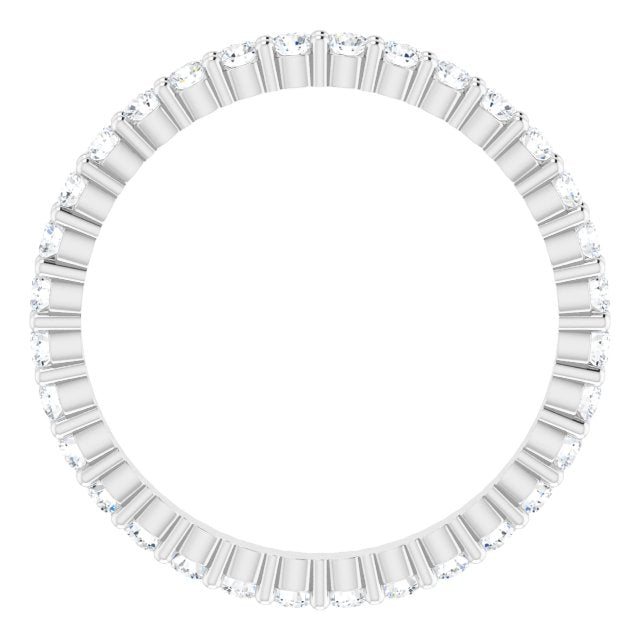 14k White 5/8 Ctw Diamond Eternity Band Size 6