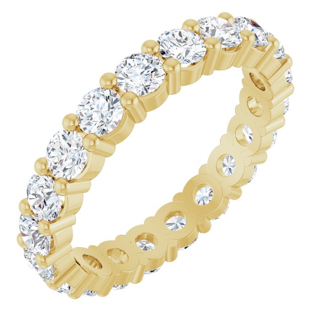 14K Yellow 1 9/10 CTW Lab-Grown Diamond Eternity Band Size 5.5