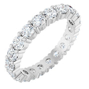 14k White 2 Ctw Lab-grown Diamond Eternity Band Size 7.5