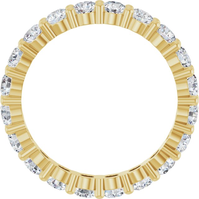 14K Yellow 1 9/10 CTW Lab-Grown Diamond Eternity Band Size 5.5